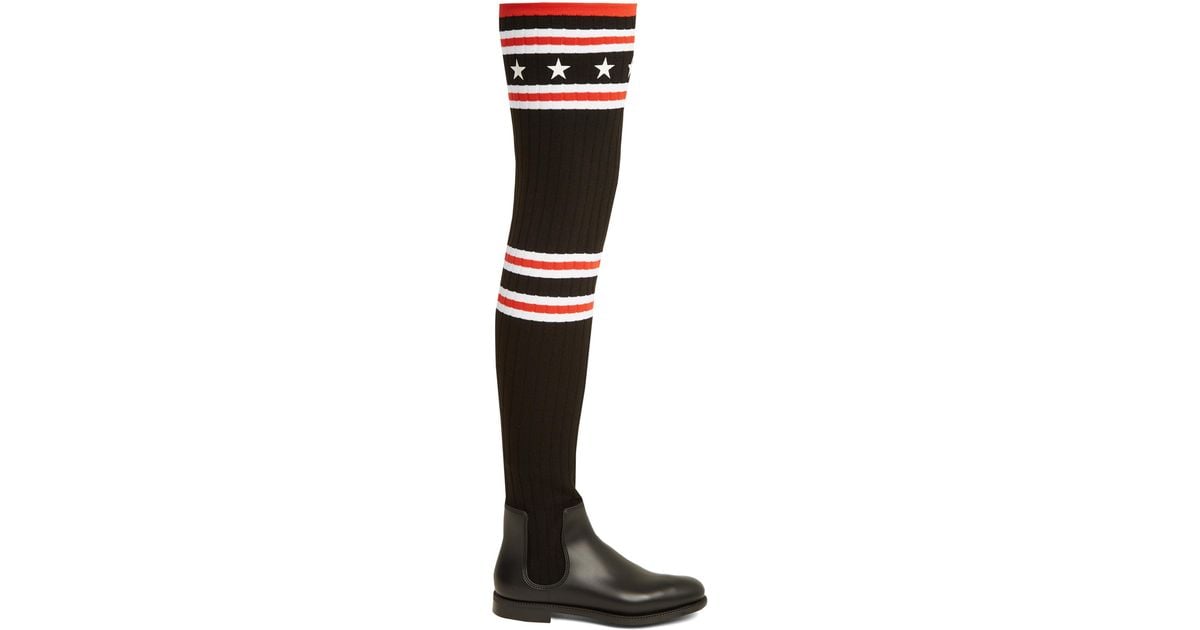 givenchy over the knee rain boots